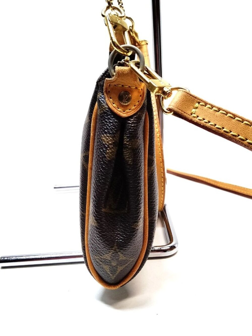 Authentic Louis Vuitton Monogram Eva Clutch Crossbody Bag Brown Canvas - Picture 5 of 16